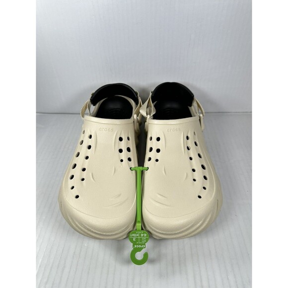Size 11 Mens Crocs Echo Clog Bone/Black 207937-2YJ BRAND NEW - Picture 2 of 7
